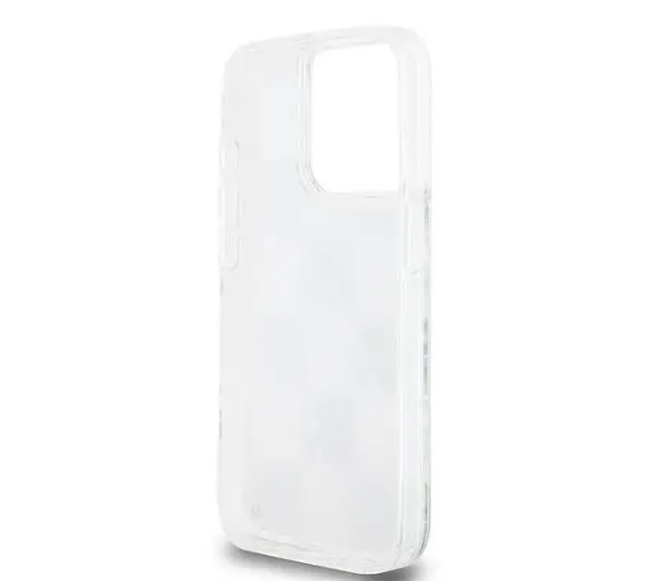 DKNY Hardcase Liquid Glitter Multilogo do iPhone 15 Pro Biały