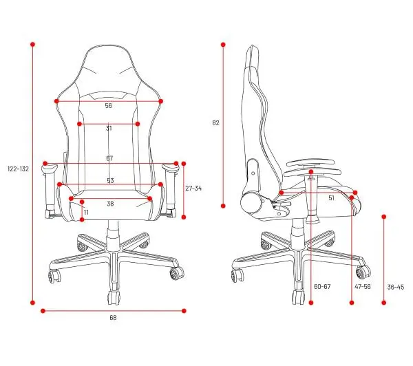 Diablo Chairs X-Starter Gamingowy do 136kg Tkanina Granatowy - Kup na Raty - RRSO 0%