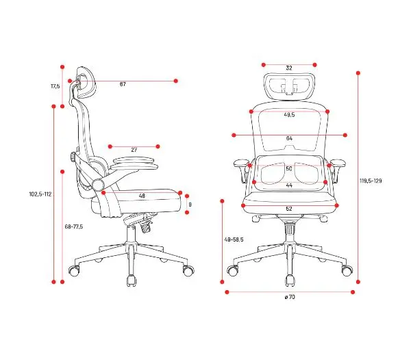 Diablo Chairs V-Light Biurowy do 110kg Tkanina Szary - Kup na Raty - RRSO 0%