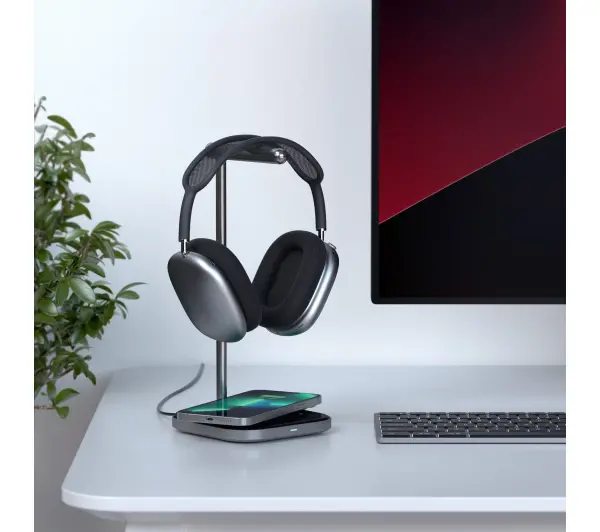 Satechi ST-UCHSMCM 2w1 Headphone Stand with Wireless Charger