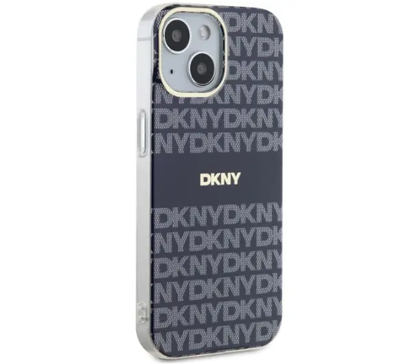 DKNY IML Mono & Stripe MagSafe do iPhone 15 Niebieski