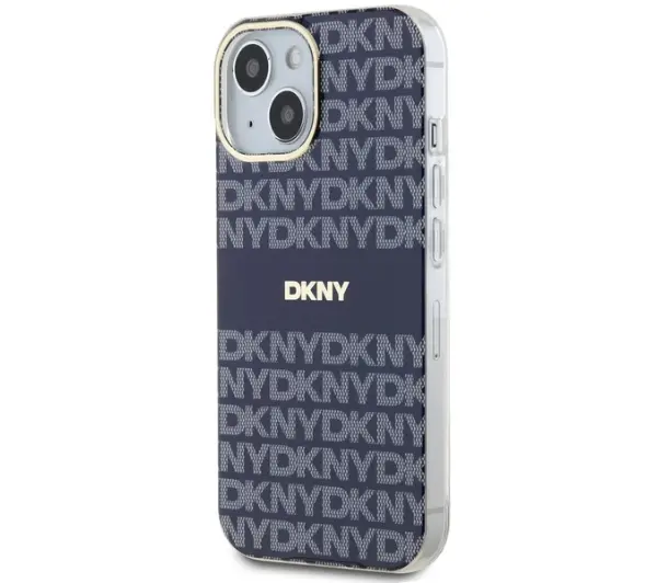 DKNY IML Mono & Stripe MagSafe do iPhone 15 Niebieski
