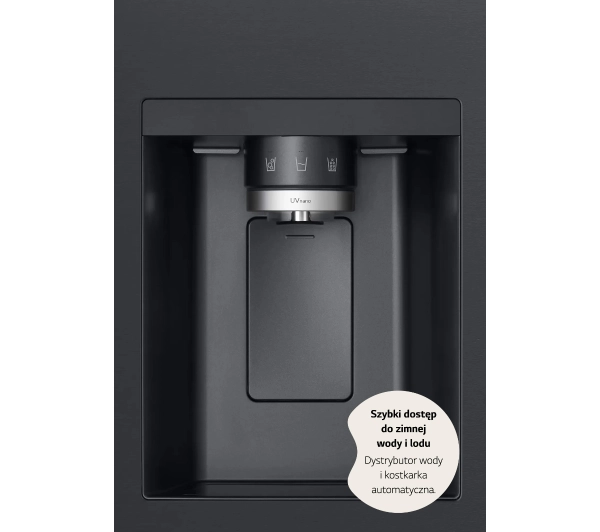 LG SBS GSLE91EVAC Funkcje AI Pełny No Frost 179cm Dystrybutor wody Zdalne sterowanie Ciemny grafit stal - TRZECI -55%, ALBO 5-TY ZA 1ZŁ - Kup na Raty - RRSO 0%