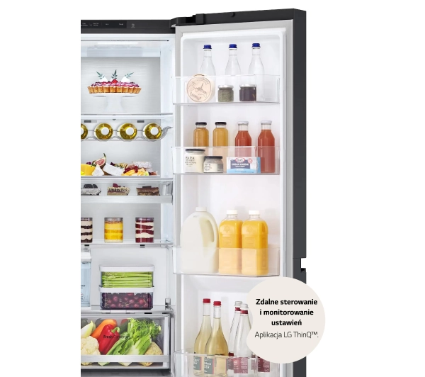 LG SBS GSLE91EVAC Funkcje AI Pełny No Frost 179cm Dystrybutor wody Zdalne sterowanie Ciemny grafit stal - TRZECI -55%, ALBO 5-TY ZA 1ZŁ - Kup na Raty - RRSO 0%