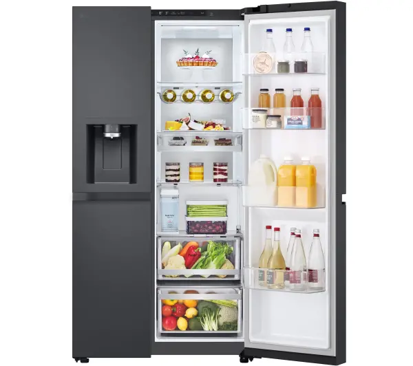 LG SBS GSLE91EVAC Funkcje AI Pełny No Frost 179cm Dystrybutor wody Zdalne sterowanie Ciemny grafit stal - TRZECI -55%, ALBO 5-TY ZA 1ZŁ - Kup na Raty - RRSO 0%