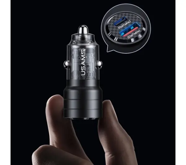 USAMS C36 USB+USB-C 95W Fioletowy
