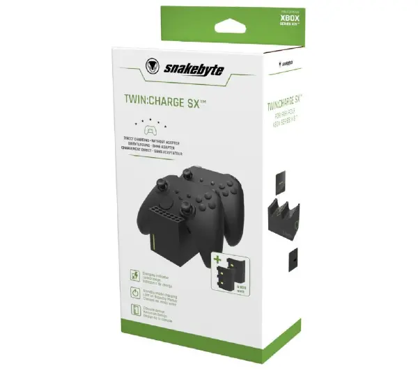 Snakebyte SB916328 TWIN:CHARGE SX Czarny