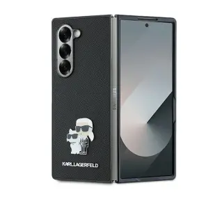 Karl Lagerfeld Saffiano Metal Pin do Galaxy Z Fold 6 Czarny