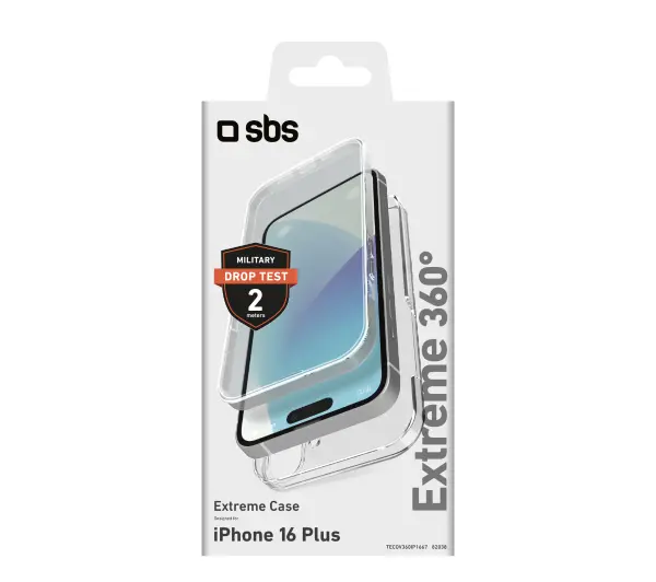 SBS 360 do iPhone 16 Plus Przezroczysty