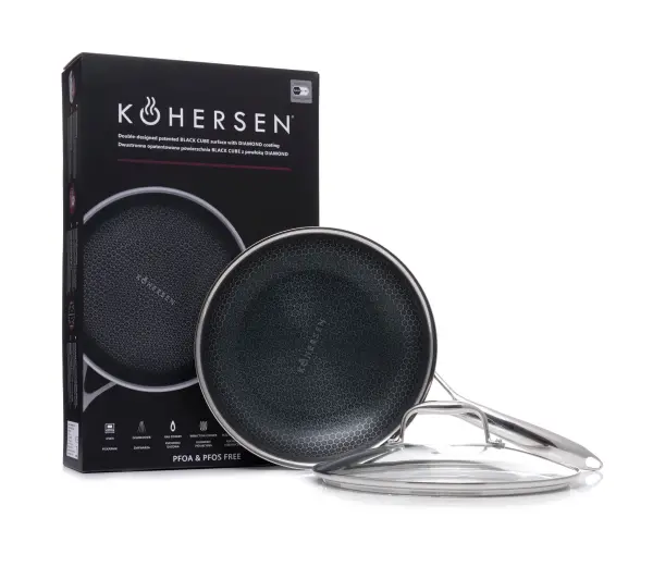 Kohersen Black Cube Indukcja Diamond 24cm