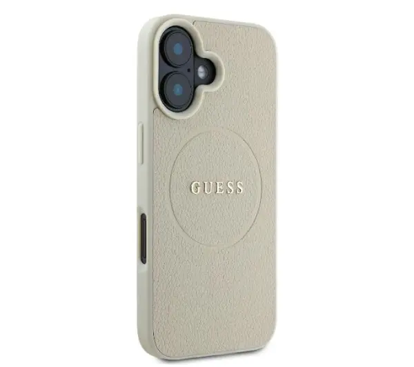 Guess hardcase Grained Ring MagSafe iPhone 16 Beżowy
