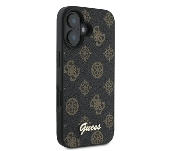 Guess Peony Script MagSafe do iPhone 16 Plus Czarny