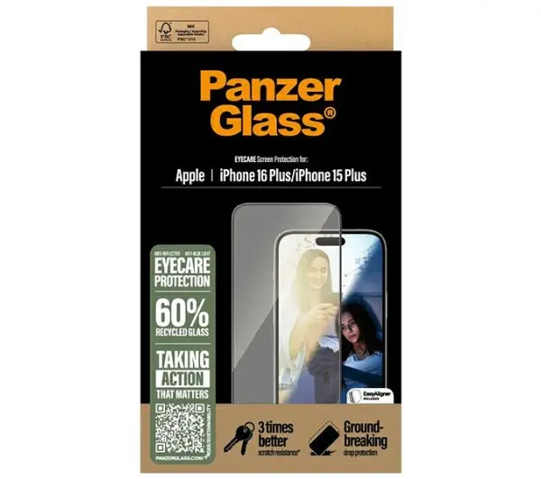 PanzerGlass Screen Protector do iPhone 16 Plus