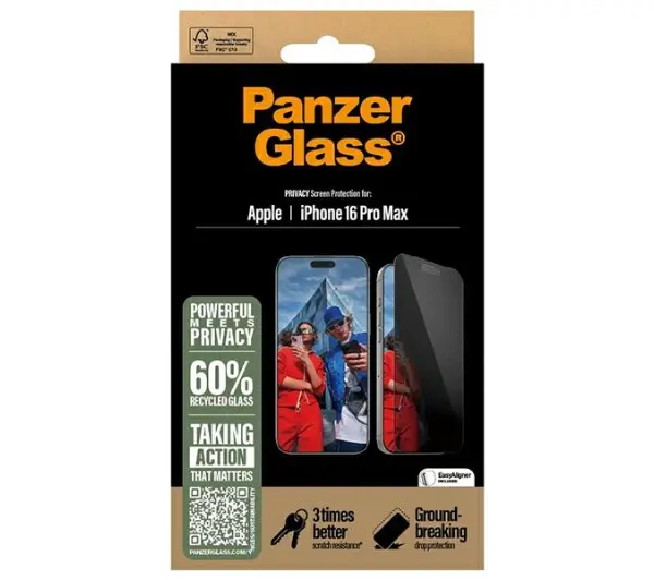 PanzerGlass Privacy Screen Protector do iPhone 16 Pro Max