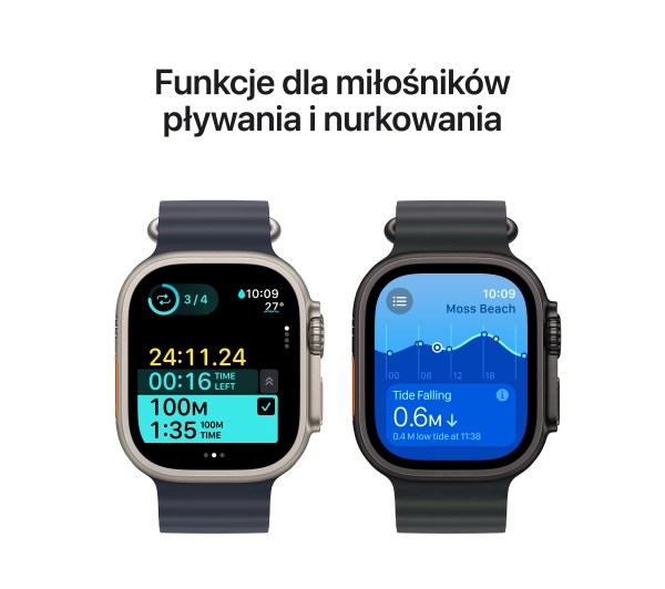 Apple Watch Ultra 2 GPS + Cellular Koperta z tytanu Czarna 49mm Opaska Alpine Ciemnozielona Rozmiar L - Kup na Raty - RRSO 0%