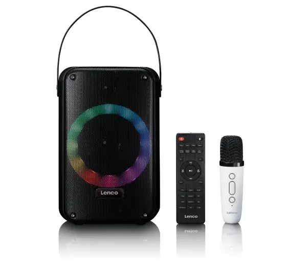 Lenco BTC-060BK 20W Karaoke LED Czarny