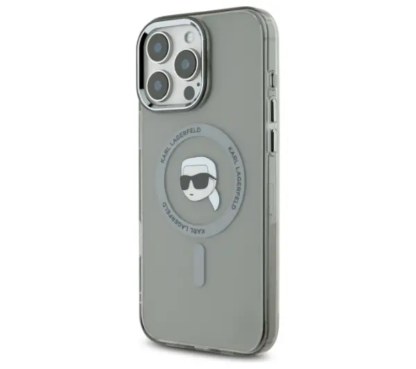 Karl Lagerfeld IML Metal Karl Head MagSafe do iPhone 16 Pro Czarny