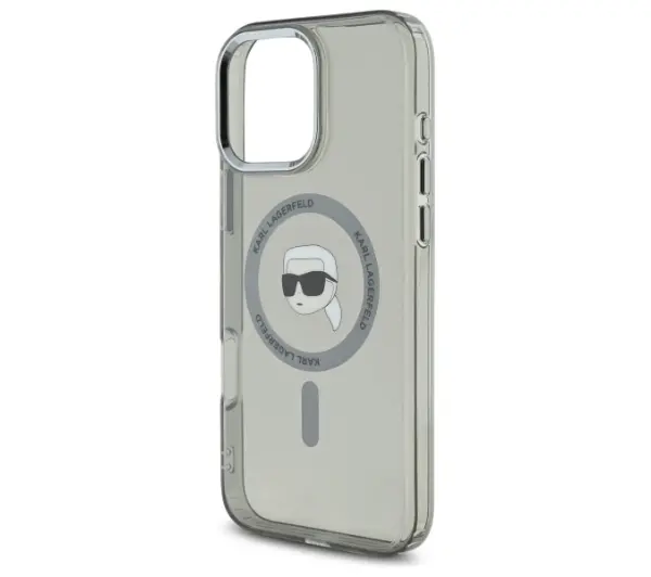 Karl Lagerfeld IML Metal Karl Head MagSafe do iPhone 16 Pro Czarny