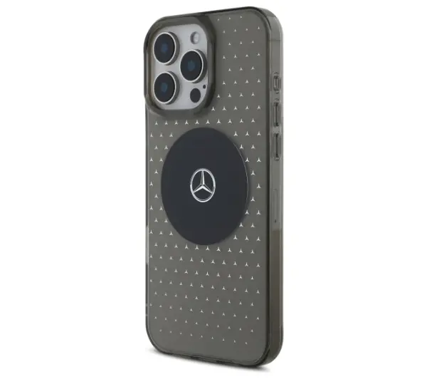 Mercedes-Benz MB Case Star Pattern MagSafe do iPhone 16 Pro Czarny