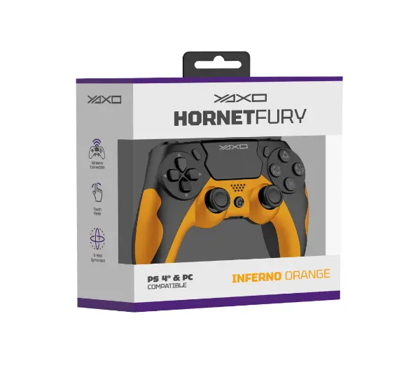 Yaxo Hornet Fury Inferno Orange do PC, PS4 Bezprzewodowy/Przewodowy Pomarańczowy