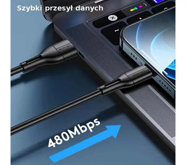 USAMS USB do Lightning 2A Fast Charge 1m Zielony