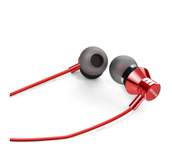 Aiwa ESTM-50RD Dokanałowe Mikrofon Czerwony
