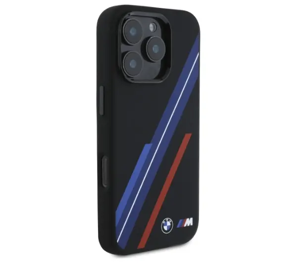 BMW Silicone Random Lines MagSafe do iPhone 16 Pro Czarny