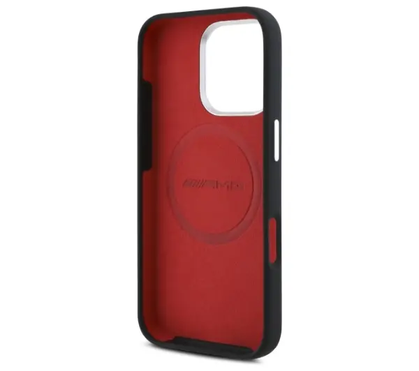 Mercedes-Benz Silicone Graphics MagSafe do iPhone 16 Pro Czarno-czerwony
