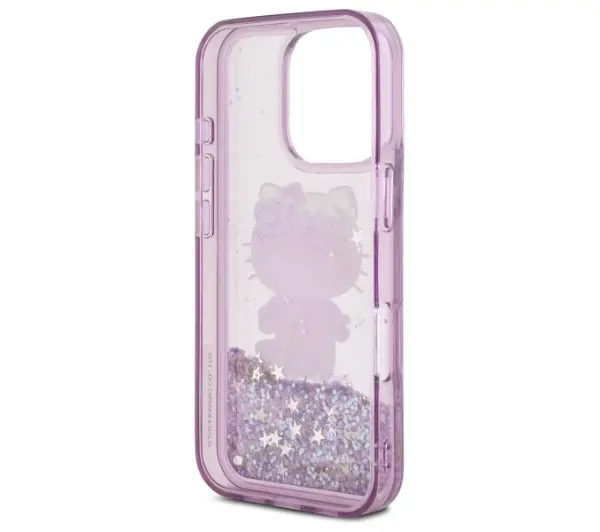 Hello Kitty Liquid Glitter 50TH Anniversary Party iPhone 16 Pro Fioletowy