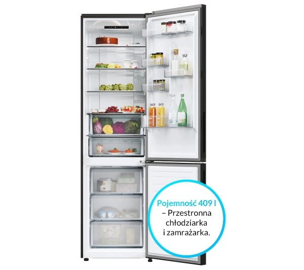 Candy Fresco 300 CNCQ2T620EB Pełny No Frost 205cm Szuflada z kontrolą wilgotności Czarny - TRZECI -55%, ALBO 5-TY ZA 1ZŁ - Kup na Raty - RRSO 0%