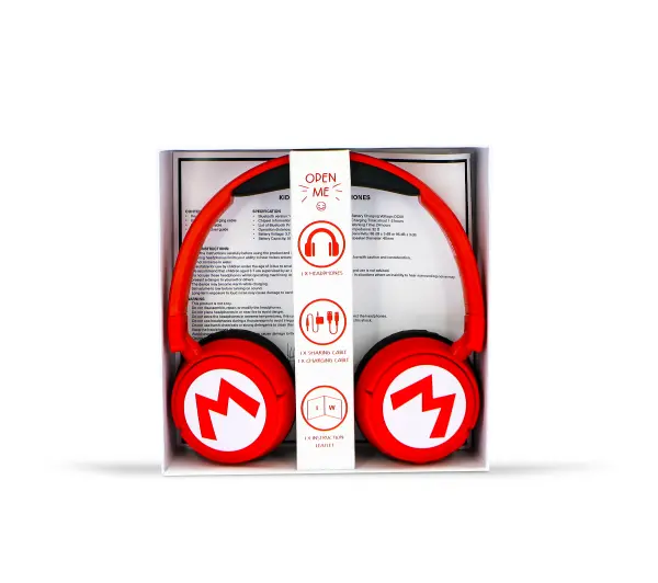OTL Technologies Mario Kids Dla dzieci Nauszne Czerwony