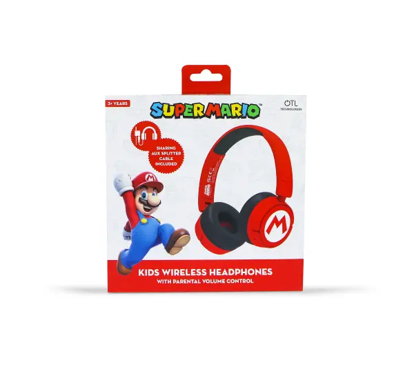 OTL Technologies Mario Kids Dla dzieci Nauszne Czerwony