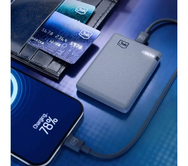 3mk Pocket 5000mAh 12W USB-C Szary