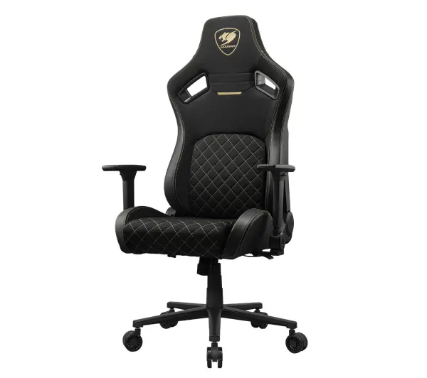 Cougar Defensor Gold F Gamingowy 120kg Tkanina Czarno-złoty - Kup na Raty - RRSO 0%