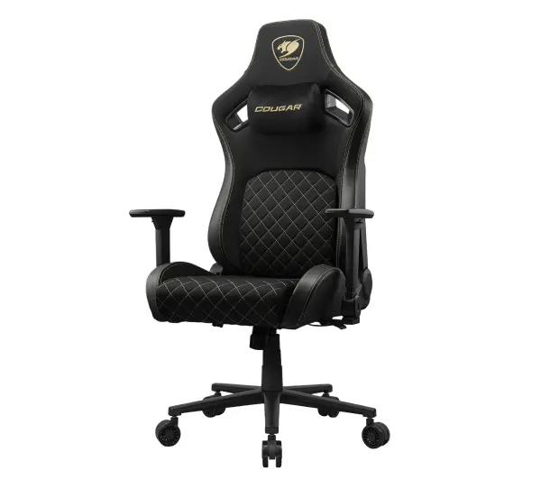 Cougar Defensor Gold F Gamingowy 120kg Tkanina Czarno-złoty - Kup na Raty - RRSO 0%