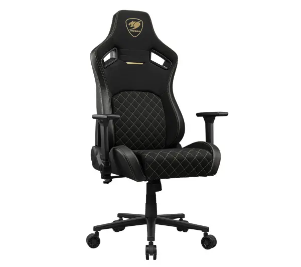 Cougar Defensor Gold F Gamingowy 120kg Tkanina Czarno-złoty - Kup na Raty - RRSO 0%