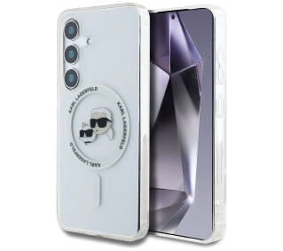Karl Lagerfeld Heads Printed Logo MagSafe do Galaxy S25 Biały