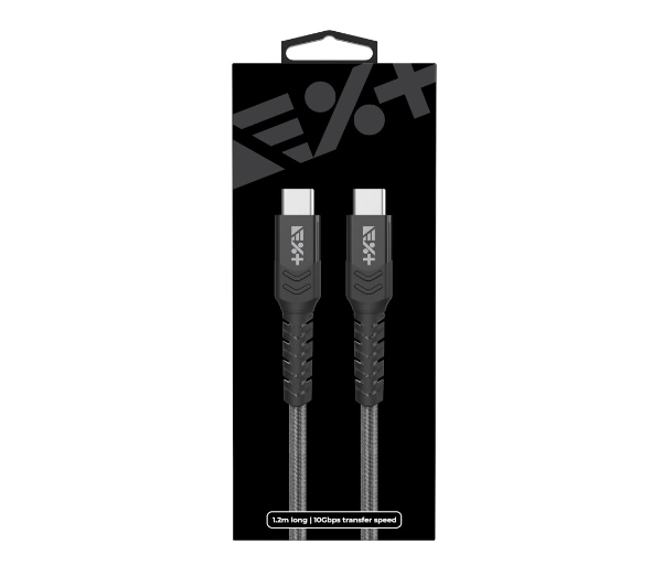 NEXT ONE Braided USB-C do USB-C 1,2m Szary