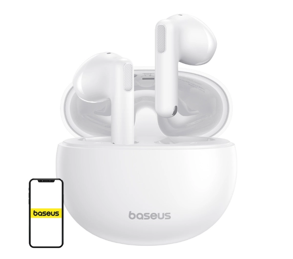 Baseus Bowie E12 Douszne Bluetooth 5.3 Biały