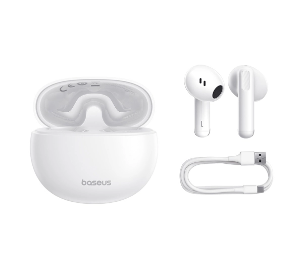 Baseus Bowie E12 Douszne Bluetooth 5.3 Biały