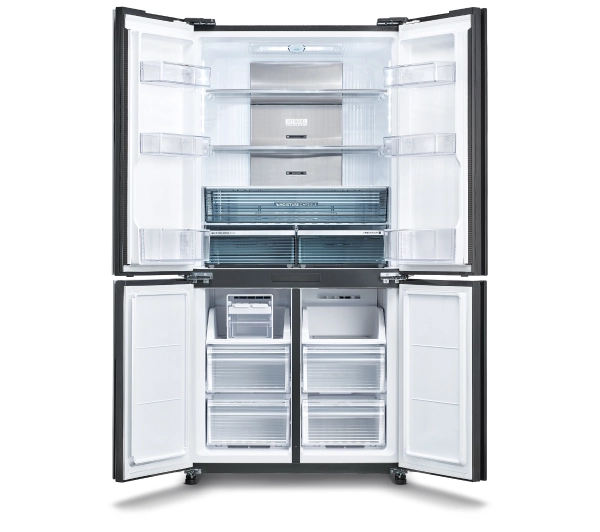 Sharp SJ-GP780D-BK Pełny No Frost 183cm Szuflada z kontrolą wilgotności Czarne szkło - TRZECI -55%, ALBO 5-TY ZA 1ZŁ - Kup na Raty - RRSO 0%