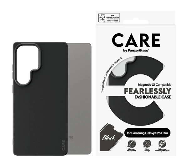 Etui PANZERGLASS Care Fashion Qi do Samsung Galaxy S25 Ultra Czarny