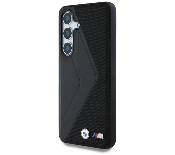 BMW Leather Oversized Stripes MagSafe do Galaxy S25 Czarny