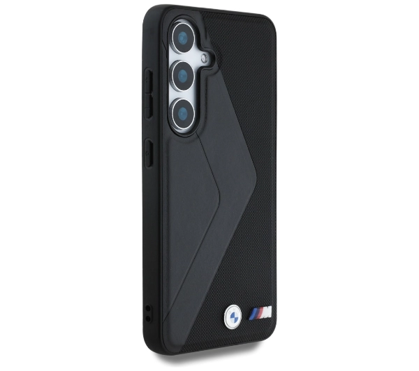 BMW Leather Oversized Stripes MagSafe do Galaxy S25 Czarny