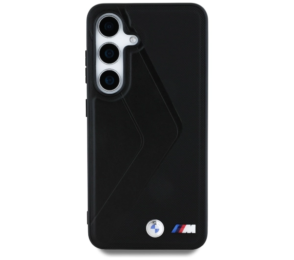 BMW Leather Oversized Stripes MagSafe do Galaxy S25 Czarny