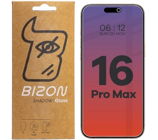 Bizon prywatyzujące Clear Shadow do iPhone 16 Pro Max Przyciemniane