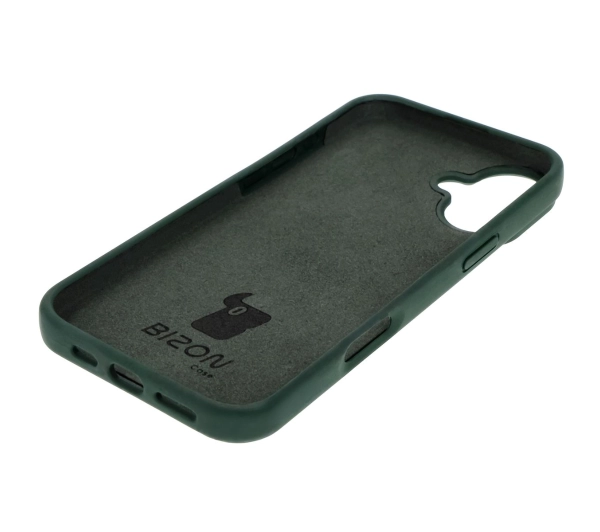 Bizon Silikonowe Soft do iPhone 16 Plus Ciemnozielony