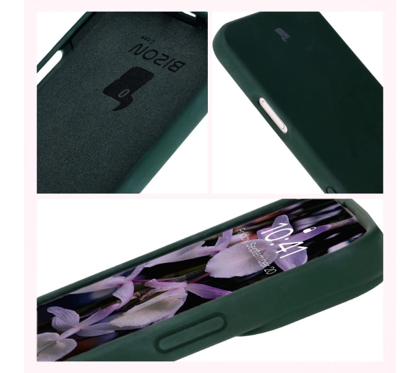 Bizon Silikonowe Soft do iPhone 16 Plus Ciemnozielony