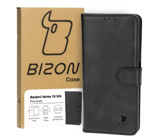 Bizon z klapką Pocket do Xiaomi Poco X6/Xiaomi Redmi Note 13 Pro 5G Czarny