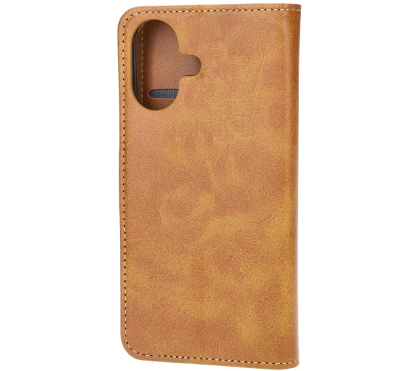 Bizon z klapką Pocket do iPhone 16 Brązowy